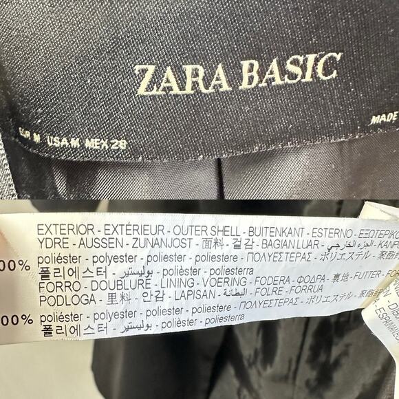 Zara Basic half sleeve black open front blazer ponte knit size medium - Picture 4 of 13
